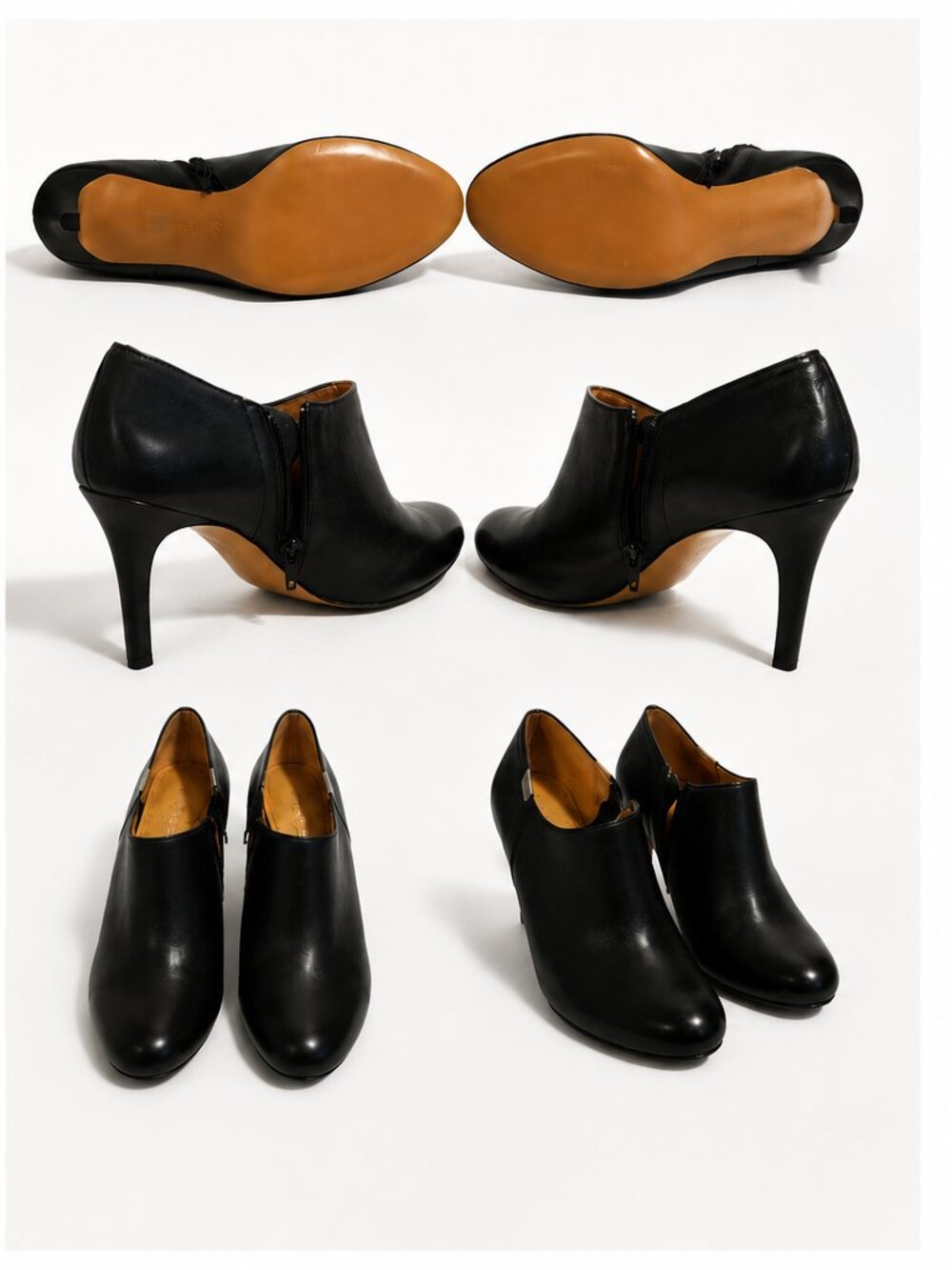 Coach Black Leather Heeled Booties 🖤